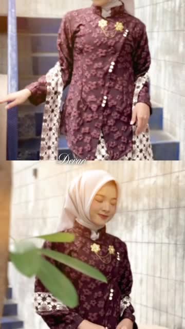 Devarina-Kebaya Janggan Modern Setelan Kebaya Wisuda Lamaran Kondangan Bridesmaind dengan Slendang Gratis Desain Elegan & Versatile