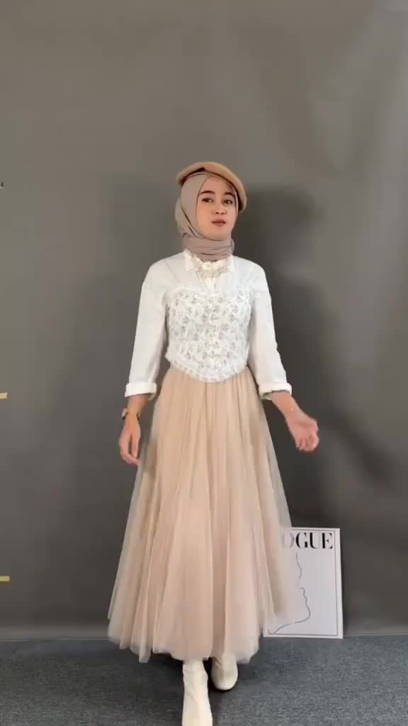 ROK TUTU TILE 3 LAYER WANITA KOREAN STYLE DEWASA Karet