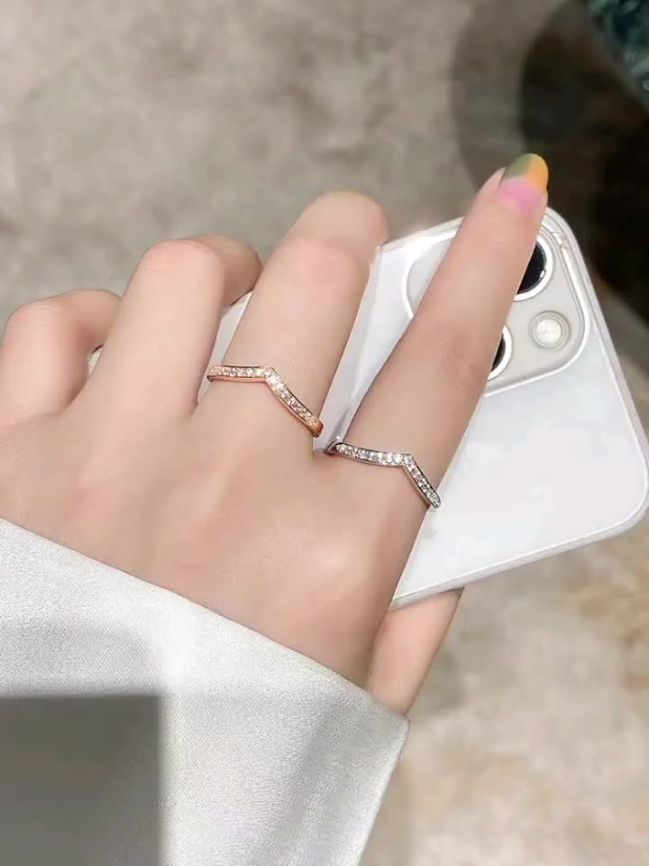 Cincin Layer Titanium Fashion Wanita  UK 6 - Aksesoris - Rings cincin  mata engagement  rings