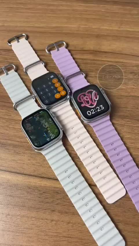 DAPAT 8 BARANG Smartwatch Series 8 ULTRA Dapat 2 Tali + Headset Bluetooth + Jam Led + Mini Gold