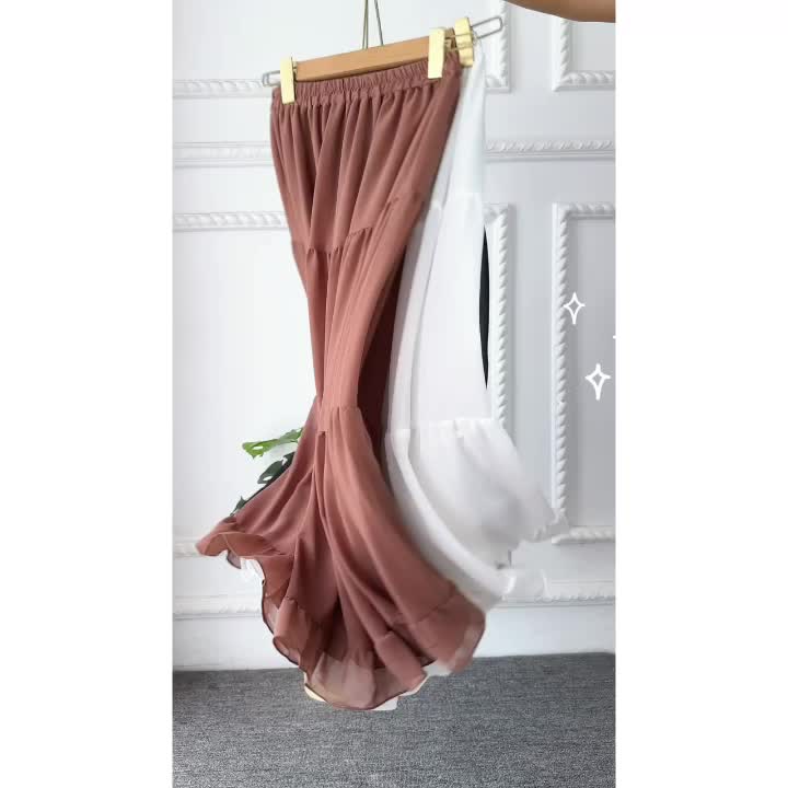 Ruffle Skirt / Midi Skirt/ Rok Flowly / Daily Skirt / Rok Rempel/ Premium Cerutty/ Ringan Tidak Terawang