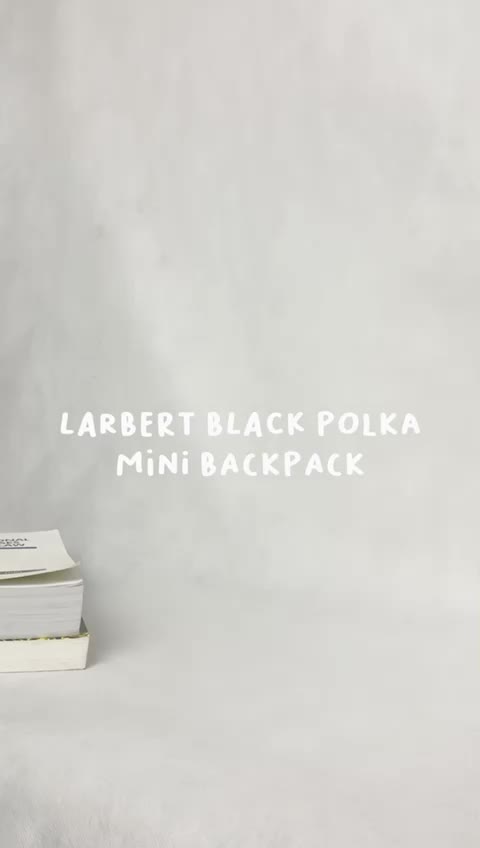Flashy Tas Ransel Mini Wanita Larbert Eight Polkadot Hitam