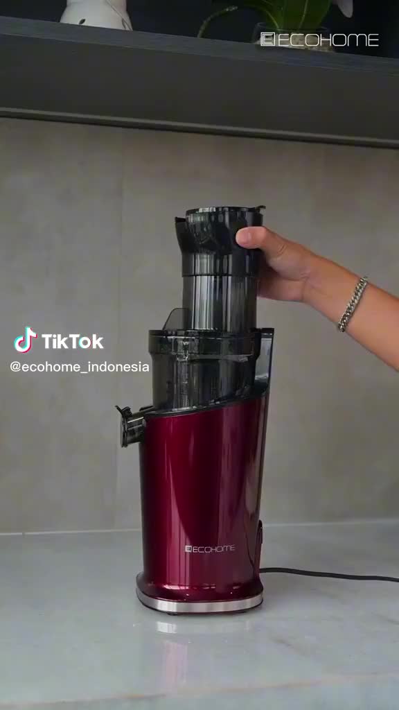 Ecohome Slow Juicer ESJ-999 Pengekstrak buah New Generation | Nutrition Extraction | | Pemeras Buah Sayur | Cold Pressed Juice | Muat 1 Buah Apel Sekaligus | Juicer Ampas Terpisah