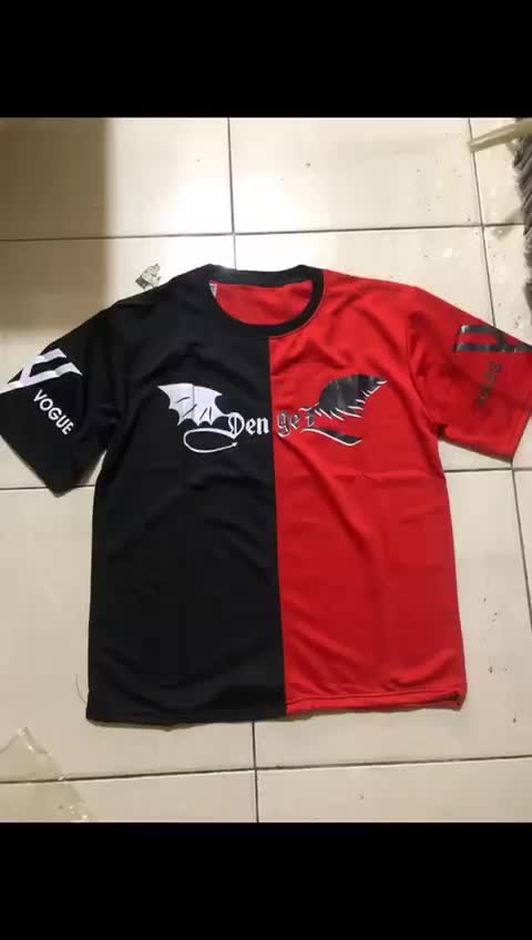 BAJU KAOS DENGER 2 KOMBINASI WARNA CREW NECK