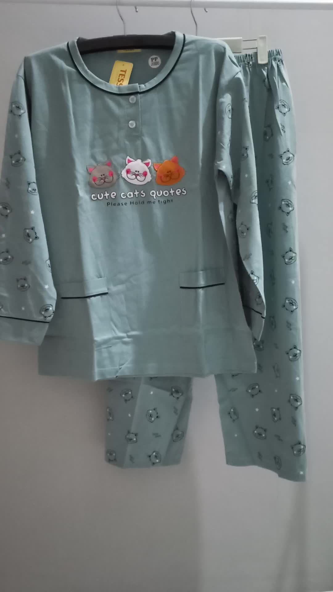 Baju Tidur PP Jumbo TessaSETELAN Wanita PP Jumbo ( Lengan Panjang Celana Panjang )