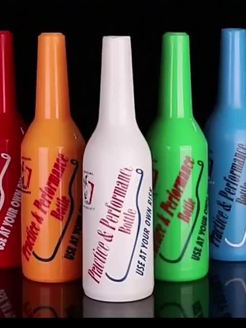 Putih/Merah Botol Latihan Bartender Flair Bottle Bartender Performance Bottle Juggling Pengocok koktail