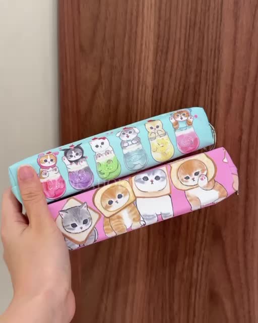 Kotak pensil Mofusand , Bear anak-anak/ Pencil case Mofusand, Bear Cute Motif Cute Make Up Pouch / Puffy Pouch Make Up  / Pencil Case / Kotak Pensil Premium