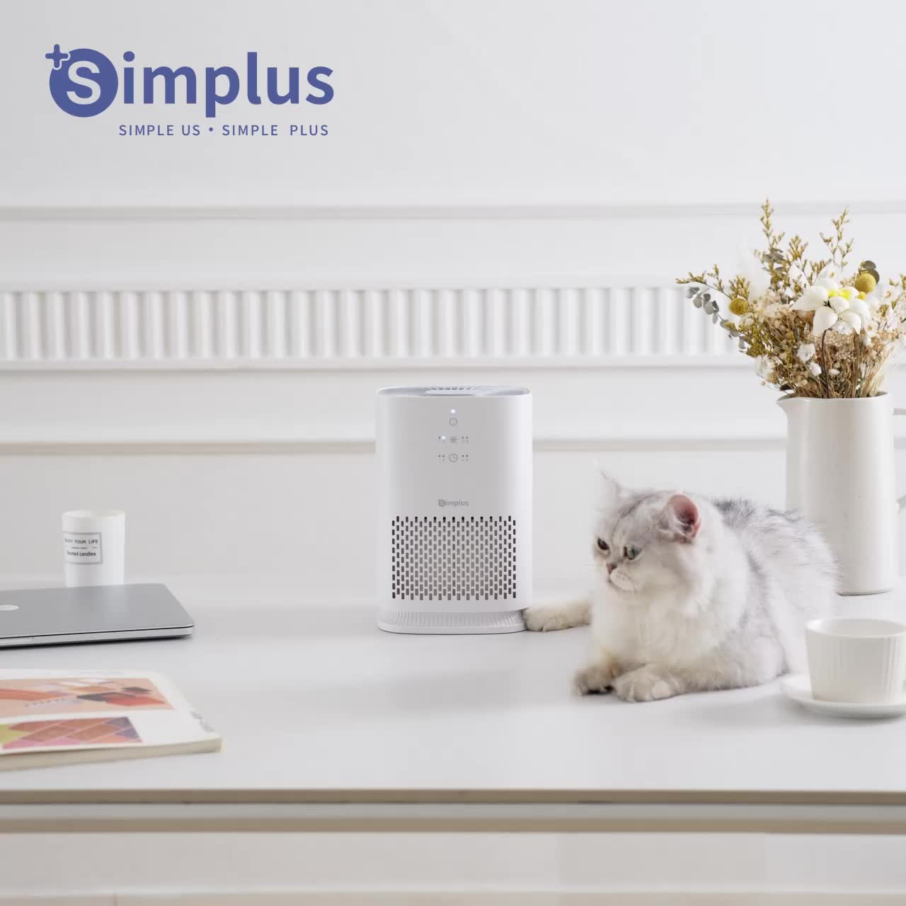 【SUPER DEALS】Simplus Air Purifier Mini Pemurni Udara Filter HEPA H11 Timer 8 Jam Penghilang Alergen Penggunaan Meja Kamar KQJH008