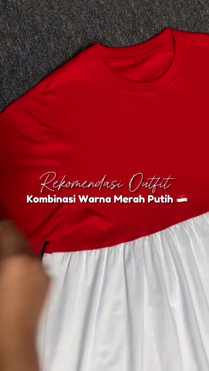 Kaos Merah Putih Spesial Kemerdekaan Atasan Panjang Oversize Striped Mix Color Wanita Terbaru Indonesia By Deloza Baju Combed Variasi Belah Samping