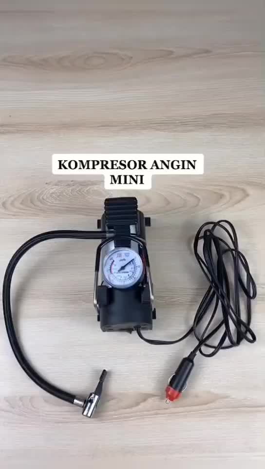 Pompa Ban Mobil Portable Elektrik 100psi 12V Praktis Langsung Colok Ke Lighter Kompresor Mini GZ