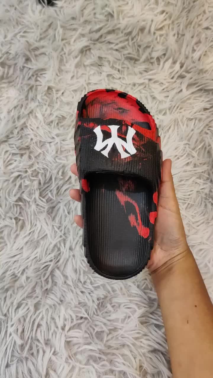 SUMMER Sandal Selop Loreng Cowok Classic Harian Rumahan Sendal Slip On Laki-Laki Size 30-41
