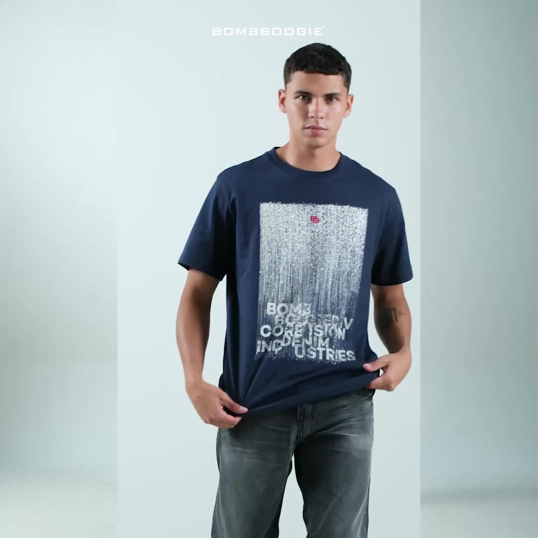 Bombboogie Kaos Pria Regular Curby Dark Navy 2.0 12E71B4DI