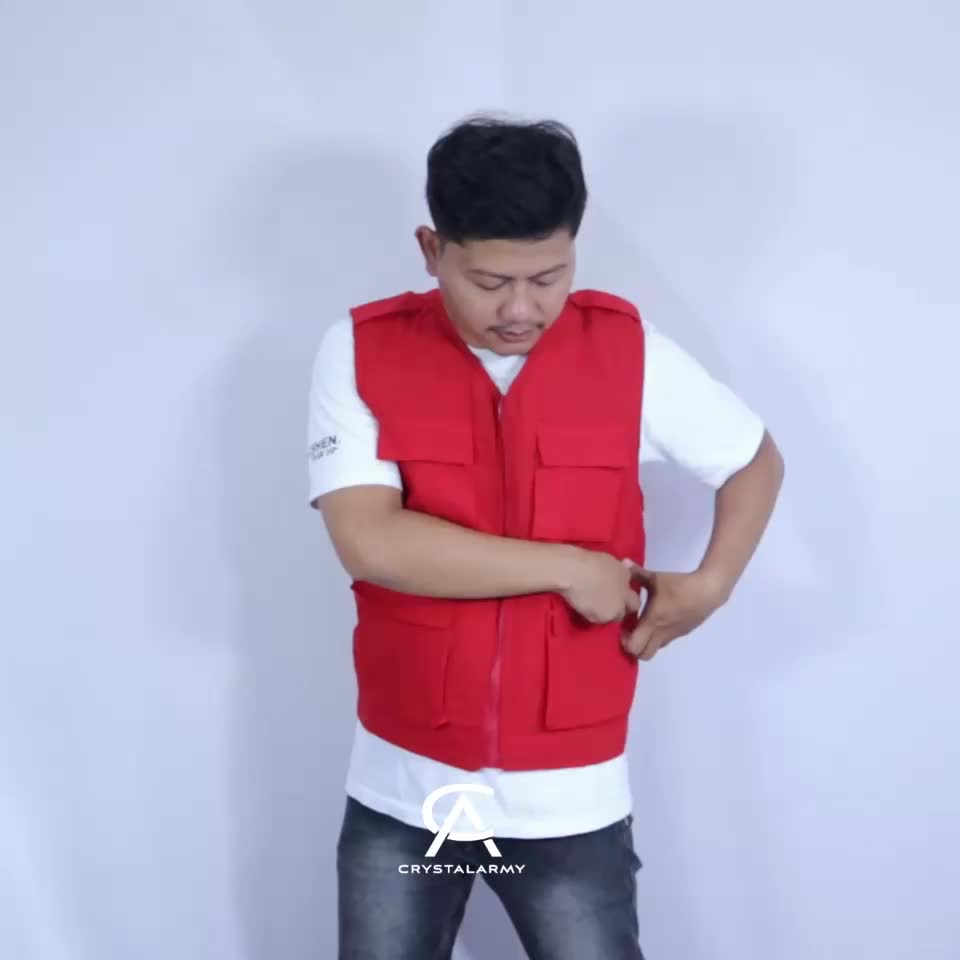Rompi Vest Tactical Cargo Bahan Ripstop Untuk Kegiatan Outdoor Pria Formal Casual