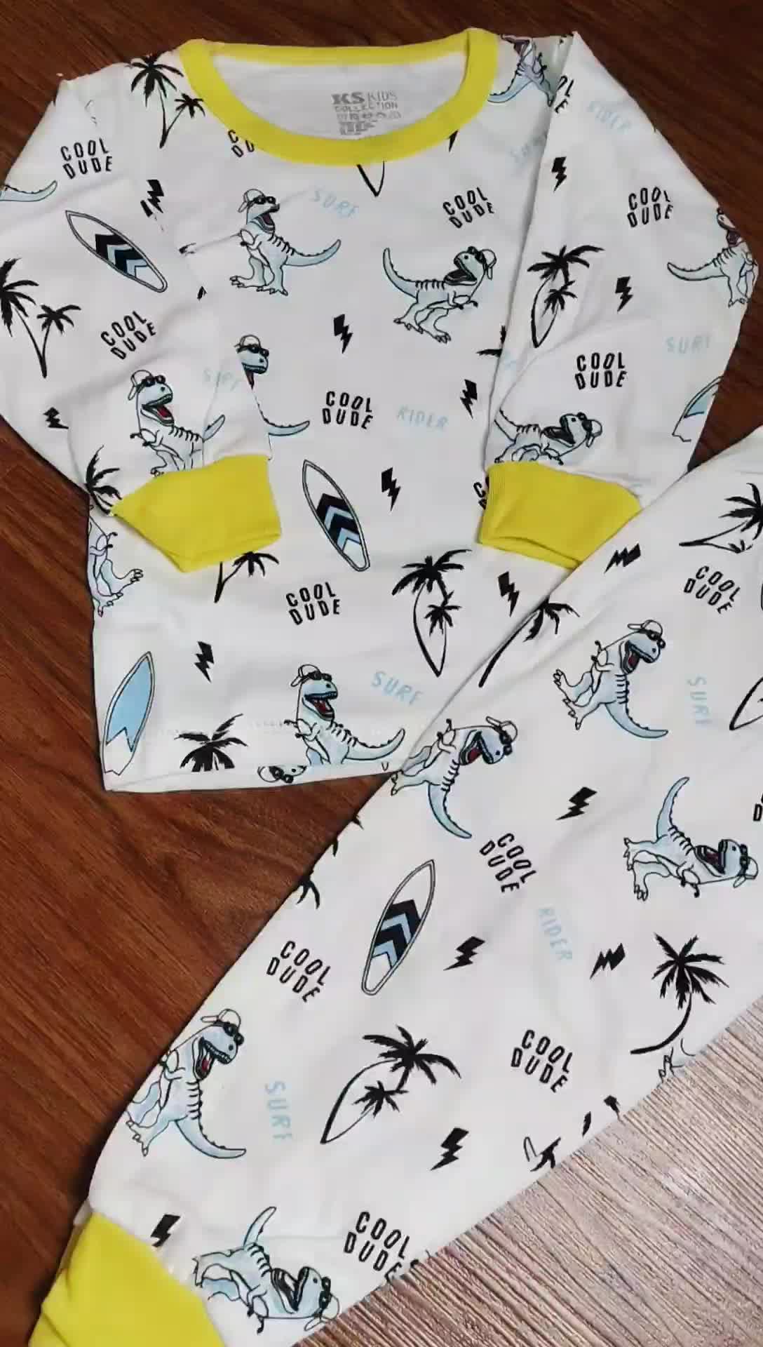 baju tidur setelan kaos anak laki-laki dan perempuan usia 0-2 tahun | setelan piyama kaos motif full print anak kecil