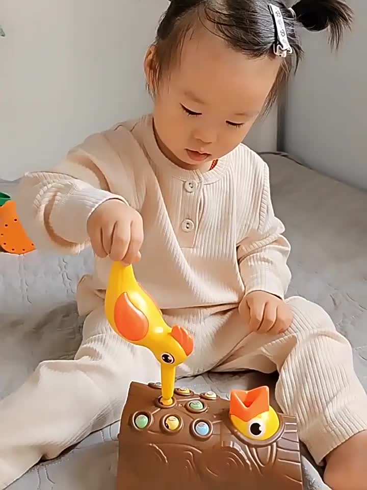 Mainan Anak Kasih Makan Burung Owl Woodpaker Ulat Magnet Edukasi Anak Pancingan Magnet Baby Toys