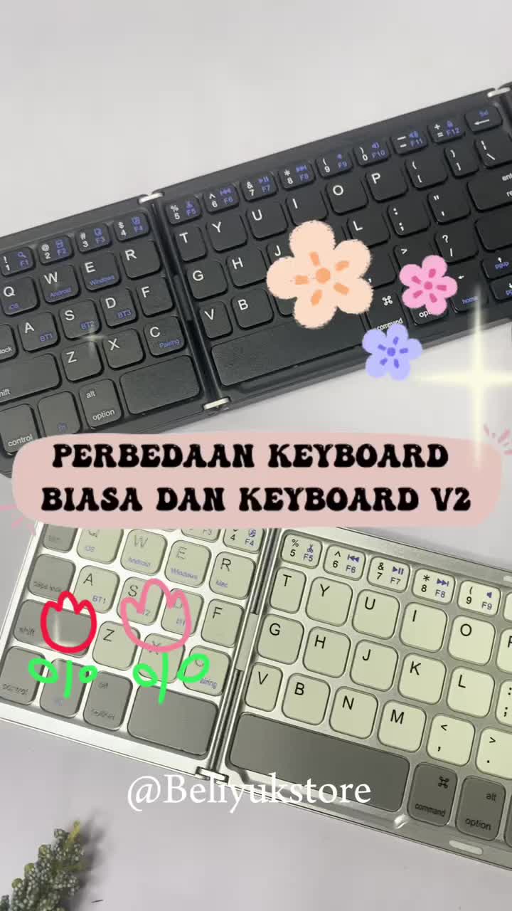 Foldable Wireless bluetooth Keyboard 3 Layers with Touchpad, Keyboard Lipat B033