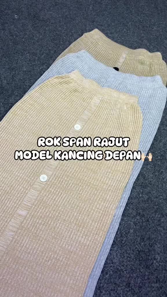 Ariana Rok span rajut Wanita / Rok span rajut polos kancing  / Bawahan wanita / Korean style / shabhira16
