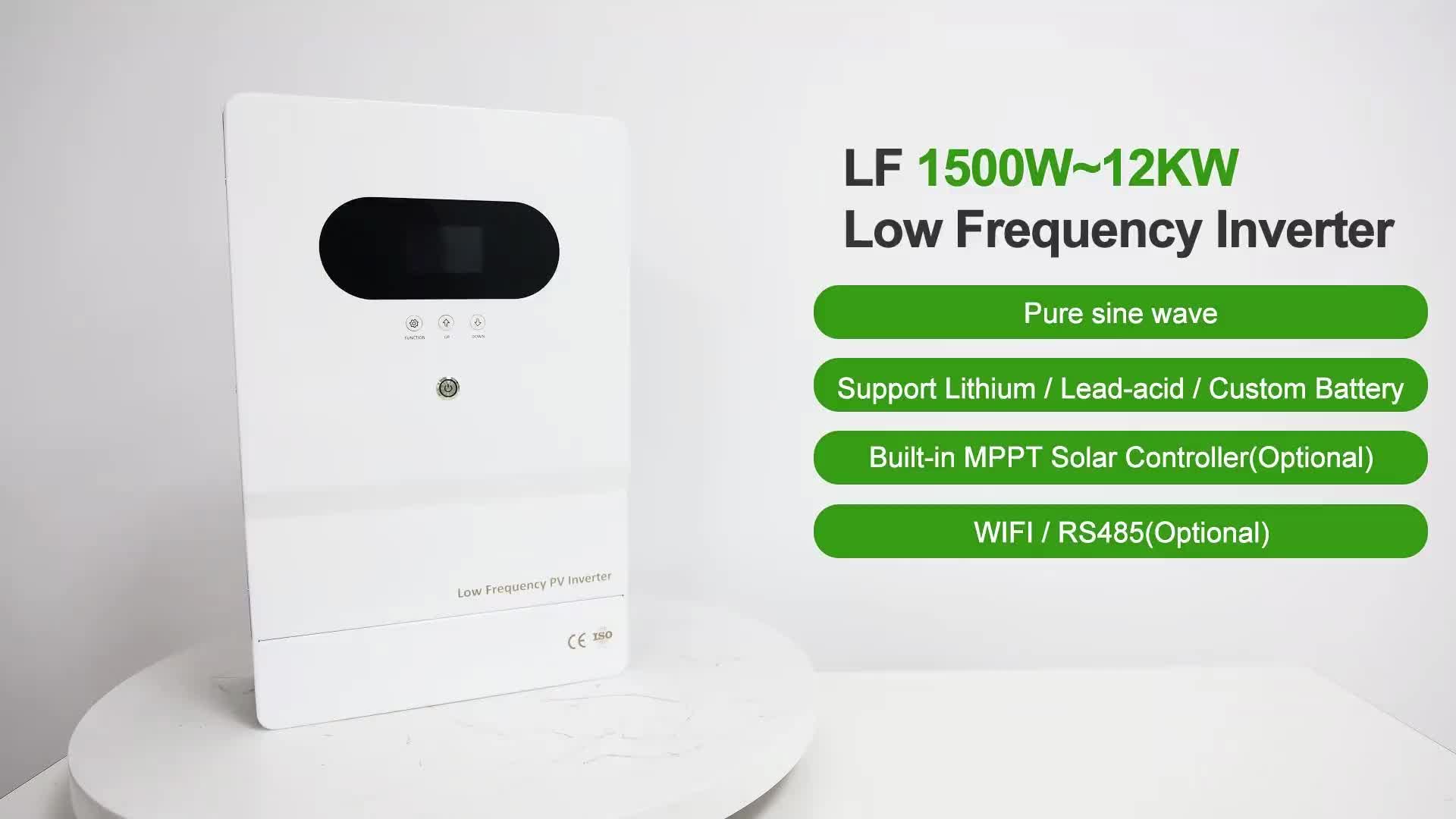 2 years warranty Zamdon Low frequency 6.25KVA 5KW 48V Off grid hybrid solar inverter with WiFi, built-in 100A MPPT