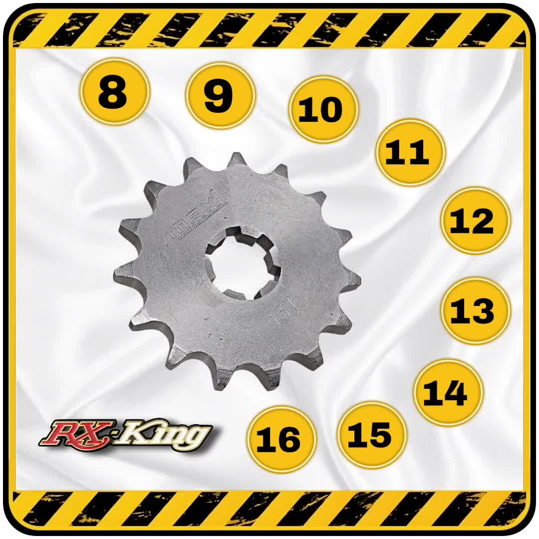Ger Gear Gir Depan Yamaha RX KING | F1ZR | VEGA | JUPITER dsb ukuran 8 9 10 11 12 13 14 15 16