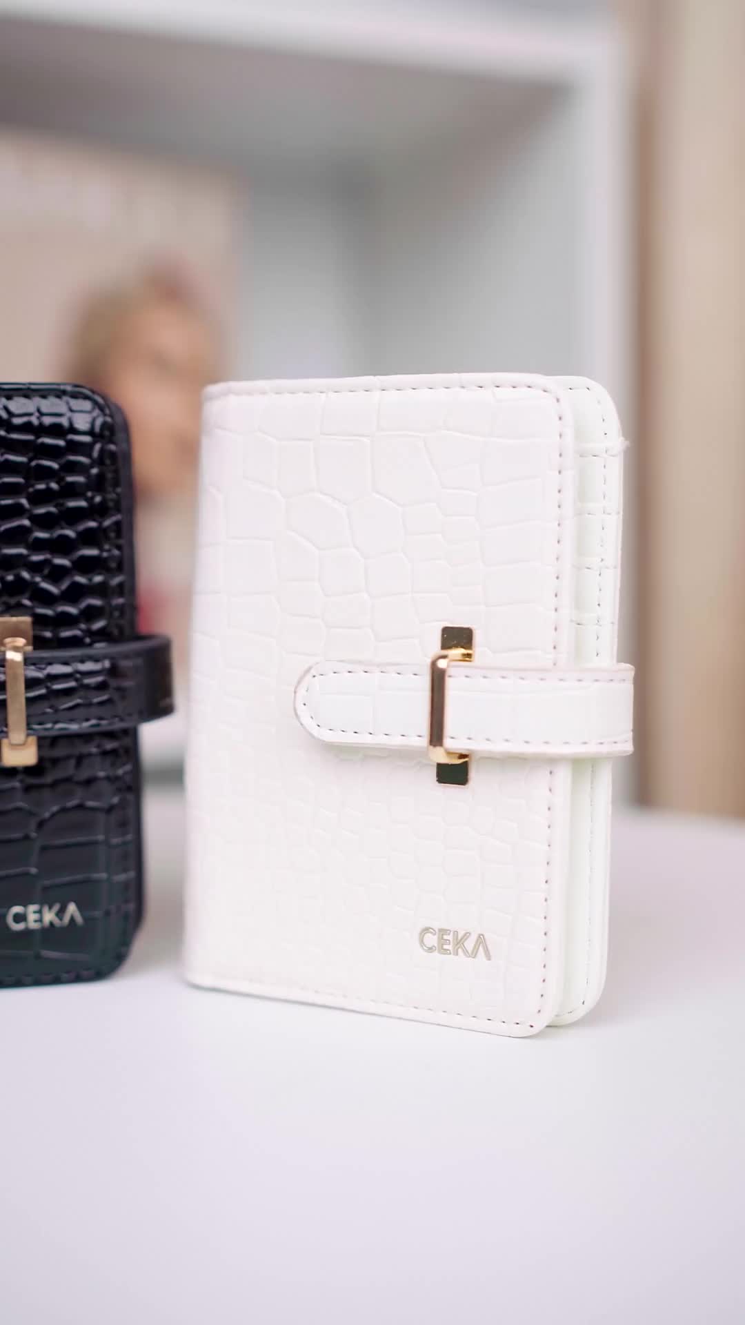[STORE] CEKA Dompet Wanita Import Card Holder Dompet Kecil Wanita Dompet Lipat Croco  - INDI Short Wallet