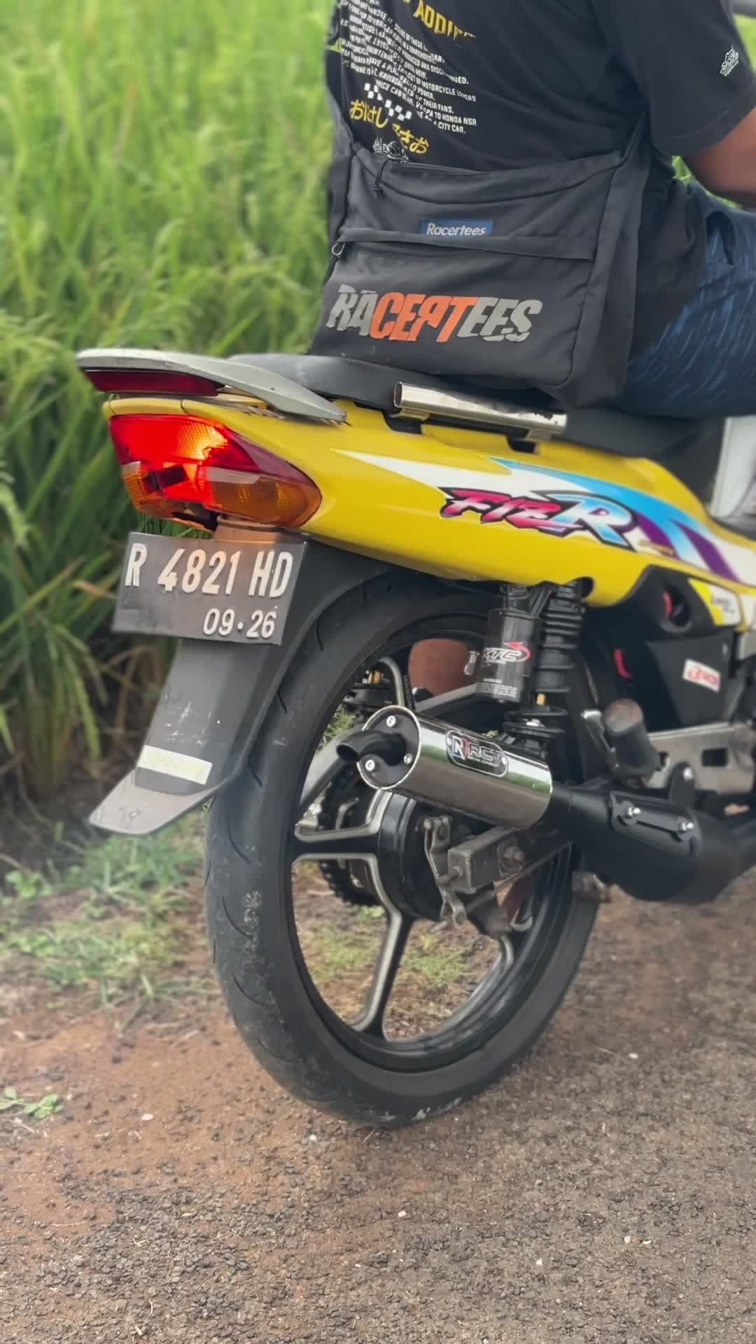 Knalpot Force1/F1z/F1zr Type Sr Tameng bulat suara prepet