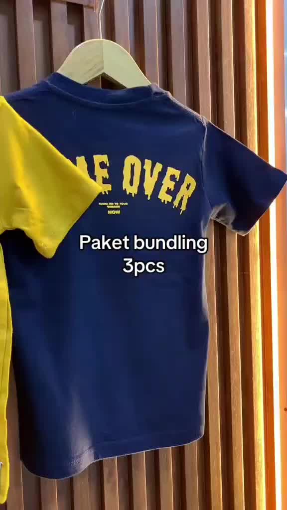 Paket Bundling Kaos Anak 3pcs Bahan Catton Combed24s sablon Plastisol
