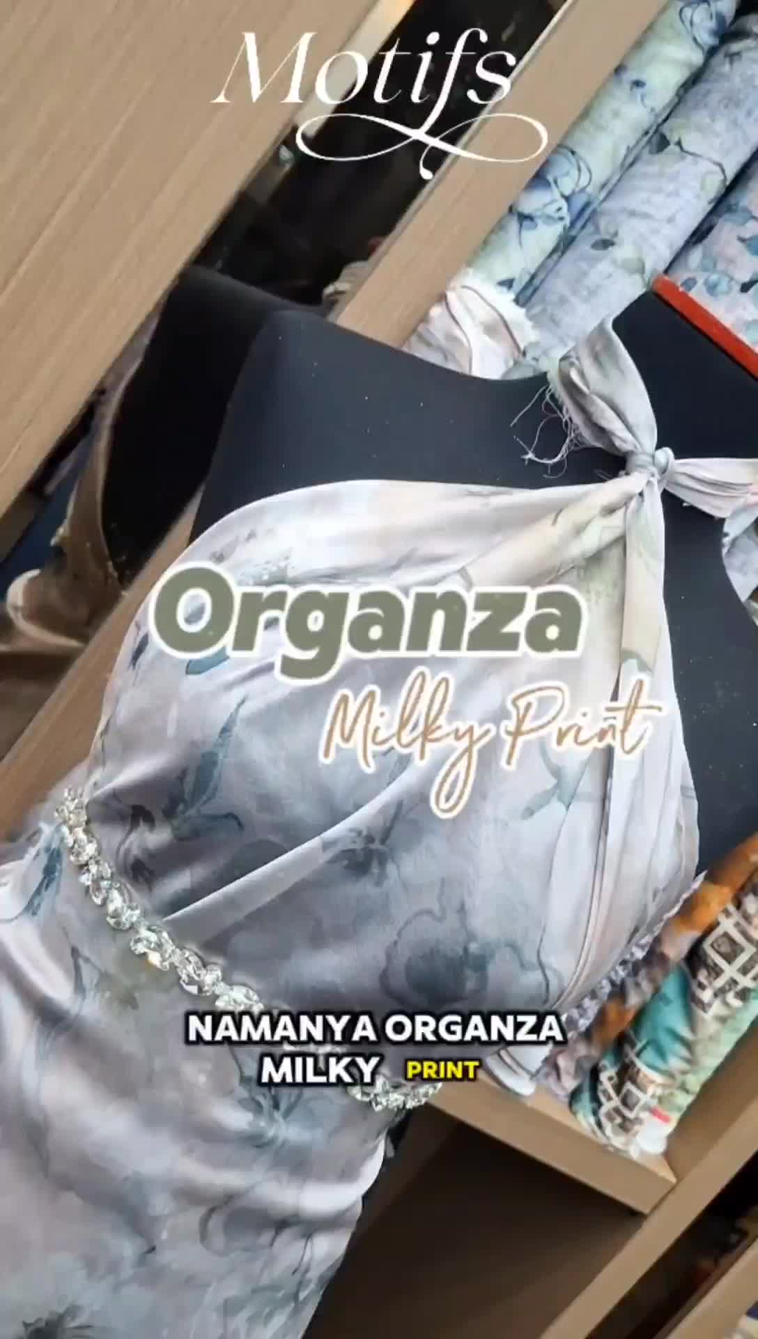MOTIFS - ( HARGA 0.5 METER ) ORGANZA MILKY PRINT | ORGANZA PRINT PREMIUM D1
