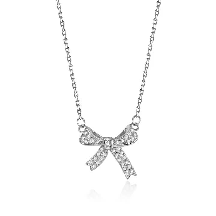 ME21 COD️Kalung Kupu-kupu Double Layer Busur Korea Gaya Aesthetic Elegant Fashion Perak Anti Karat Untuk Anak Perempuan Dan Wanita Liontin kalung kopi pecah dewasa