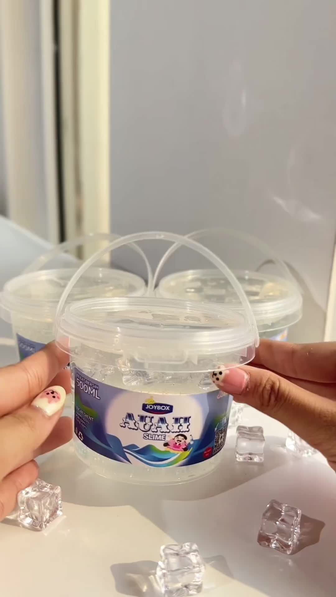 AUAH slime by JOYBOX clear slime bening es batu stretchy edukatif mainan anak stretchy