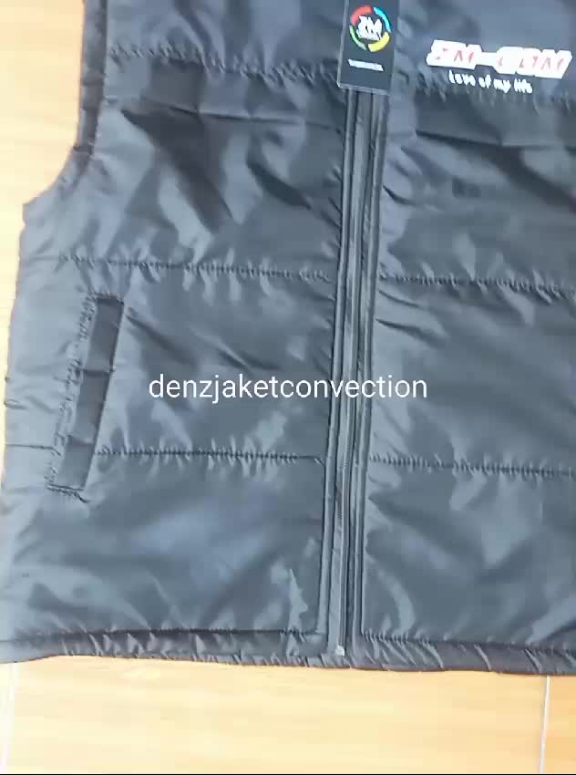 aket rompi pria / jaket rompi parasut / jaket rompi motor Hitam  Casual Dewasa Keren Tebal  Tebal