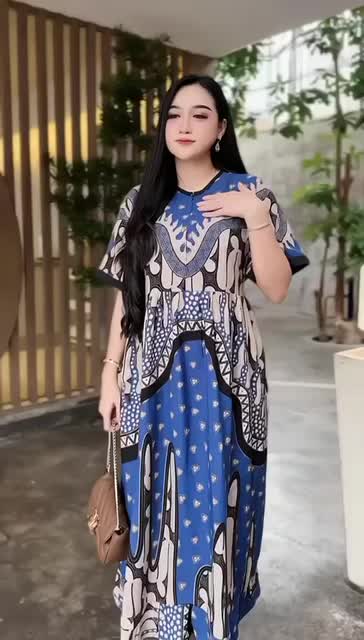 [Djuragan Daster] Midi VARISA By Alesha Batik busui bumil rayon tebal Dress Wanita daster remaja Santai Kain Nyaman Kantong Menyusui