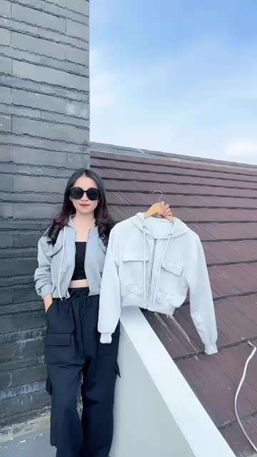 Calista Premium High Quality Baju Jaket Sweater Crewneck Hoodie Zipper Crop Wanita Kekinian Fashion Ootd Korean Style Oversize Lengan Panjang Fleece Lembut dan Nyaman