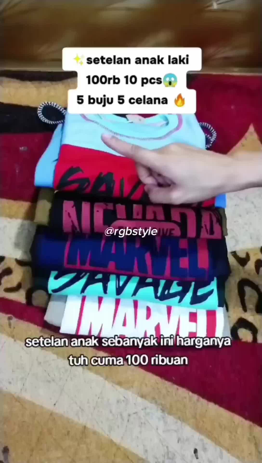 Promo Dapat 10 pcs / 5 Pasang Celana Chinos + Kaos Combet Setelan Anak Laki-Laki Kids Motif Grosir Pria Cowok Terbaru Murah