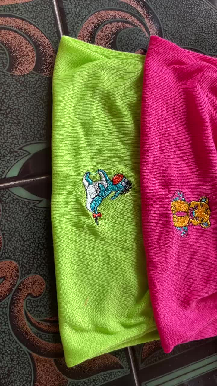 Kaos Dalam BORDIR Tanktop Anak Warna Stabilo Motif BORDIR