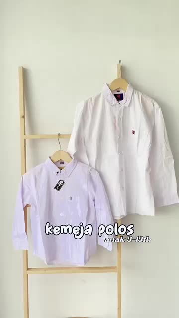 Kemeja Anak Polos Katun Setelan untuk Usia 1-13 Tahun - Parsel, Bayi, Laki-Laki Kids Anak-Anak