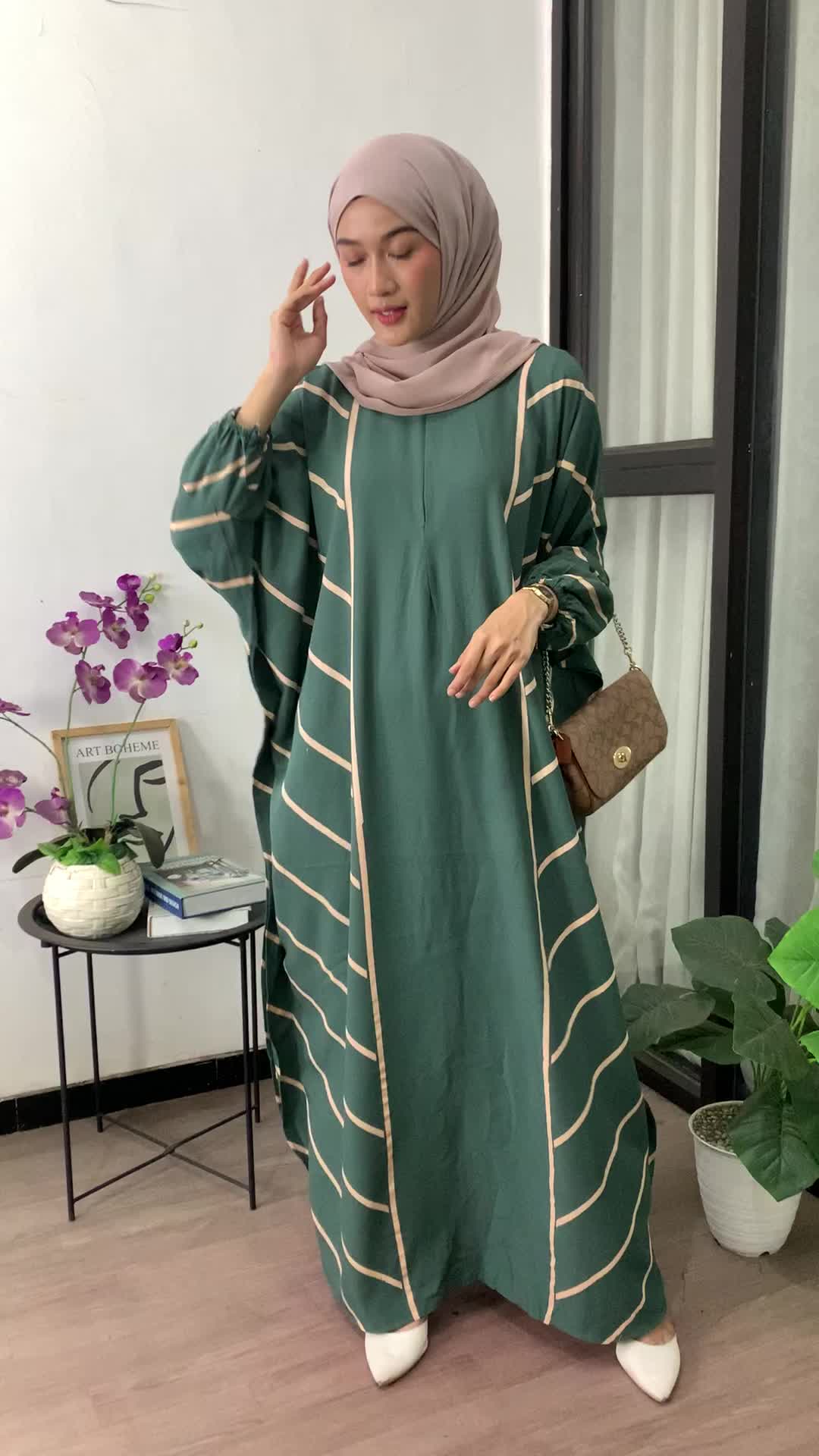Kaftan Motif Lula Rayon Tebal Jumbo Ld 180 cm