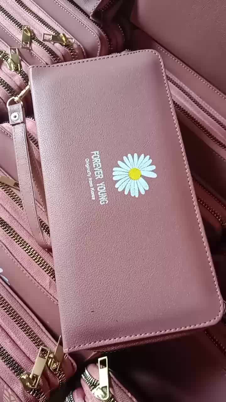 Dompet Panjang Wanita Dua Resleting Motif Matahari