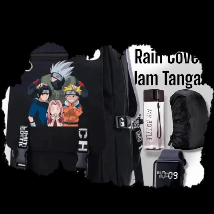 NAJAH BAG - TAS SEKOLAH ANAK SD LAKI LAKI PEREMPUAN ANIME NARUTO SHIPPUDEN KAKASHI SASUKE TAS RANSEL ANAK KARAKTER FASHION KEKINIAN TAS ANIME FREE JAM LED 4IN1 BANYAK BONUSNYA tas  marvel  anak  laki  laki tas  tayo