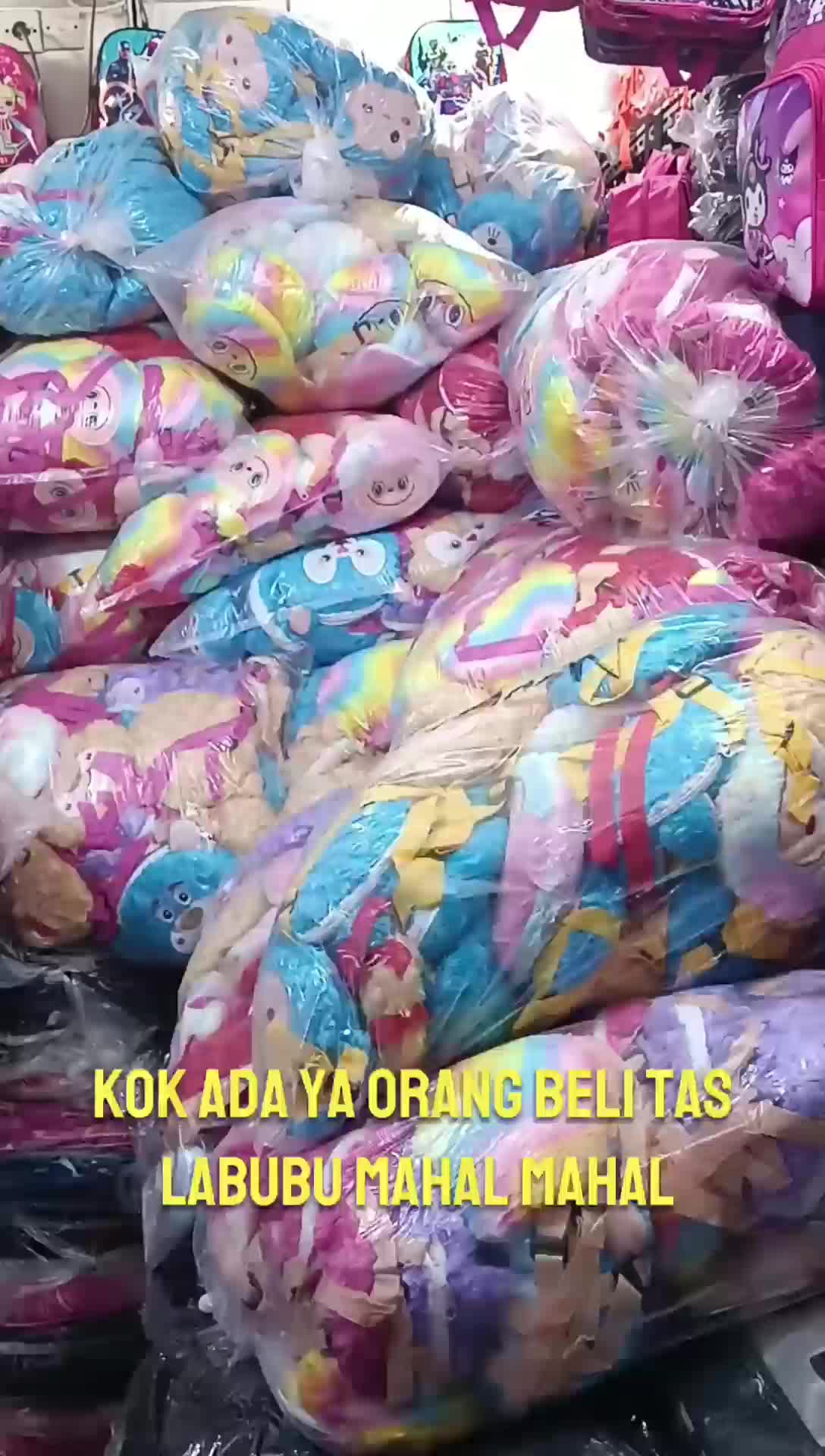 tas boneka labubu, boneka labubu viral tas lucu bahannya sangat sembut tas selempang wanita Cewek