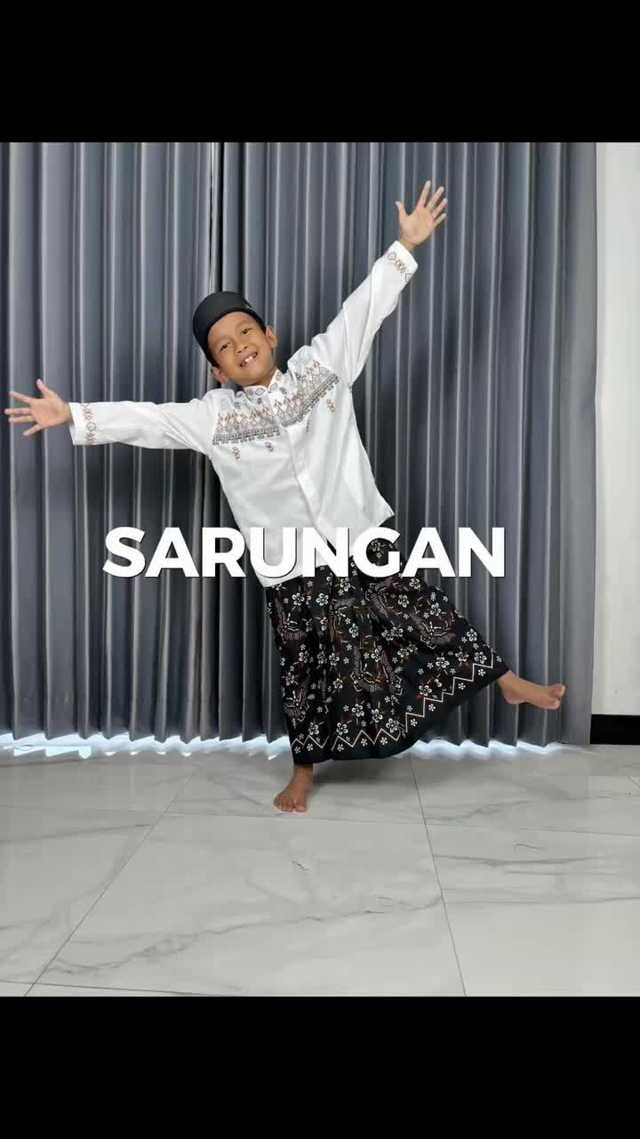 Promo termurah Sarung instan anak motif Batik Gus Iqdam idam, untuk ngaji sholat, bagian pinggang bahan karet, untuk usia 2-10 tahun Setelan Baju Koko