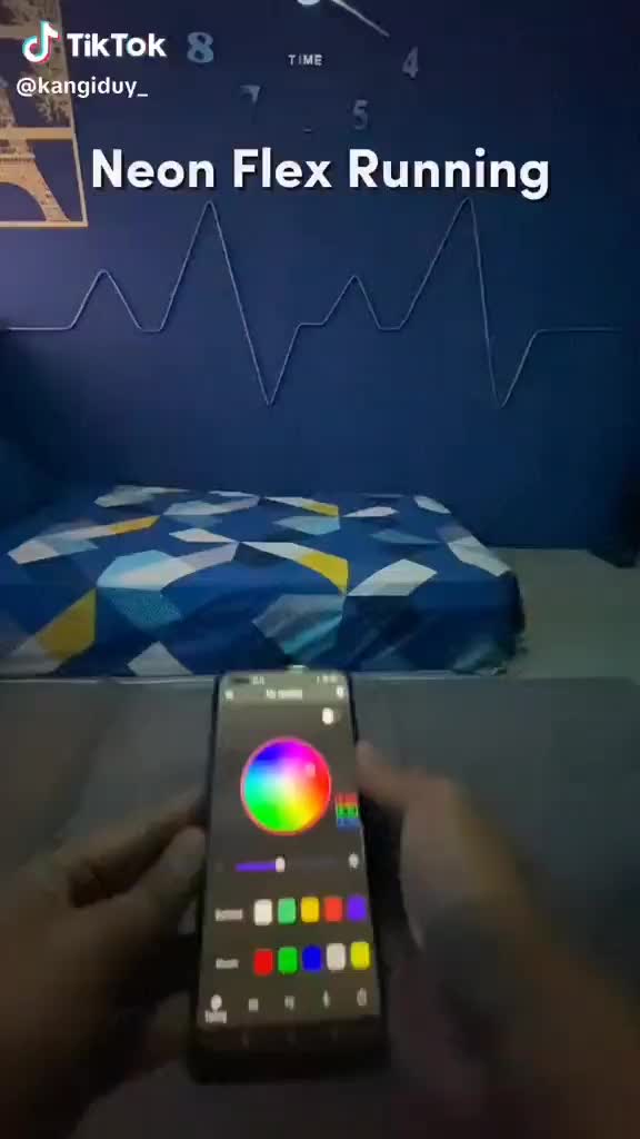 LED NEON FLEX RUNNING DC24V (NAMA APK RHYTHM PRO) .Sensor SUARA.TINGGAL COLOK/lampu sensor suara core/lampu rgb kanar/lampu led strips plafon/lampu alis plafon rumah/lampu warna berjalan