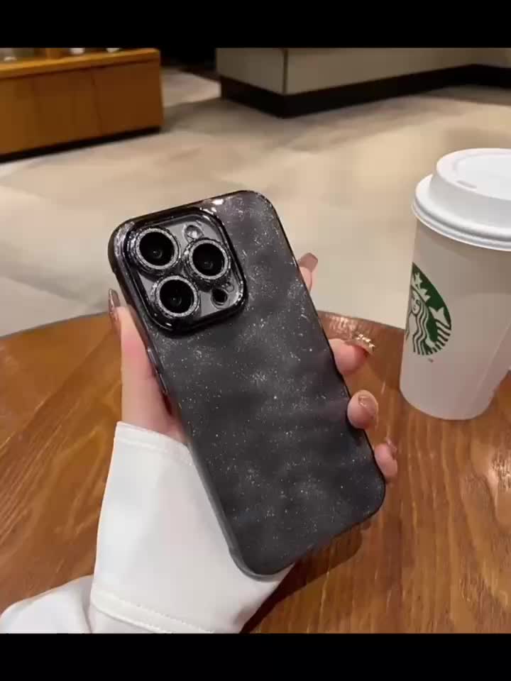 High quality water ripple glitter phone case for iphone 11 12 13 14 15 Pro Max 14 15 plus Casing with Camera Full Protector Shockproof Cover Hard case phone protective case