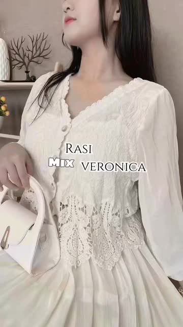 [RASI]vest wanita lengan panjang rajut motif bunga bordir outer hijab friendly