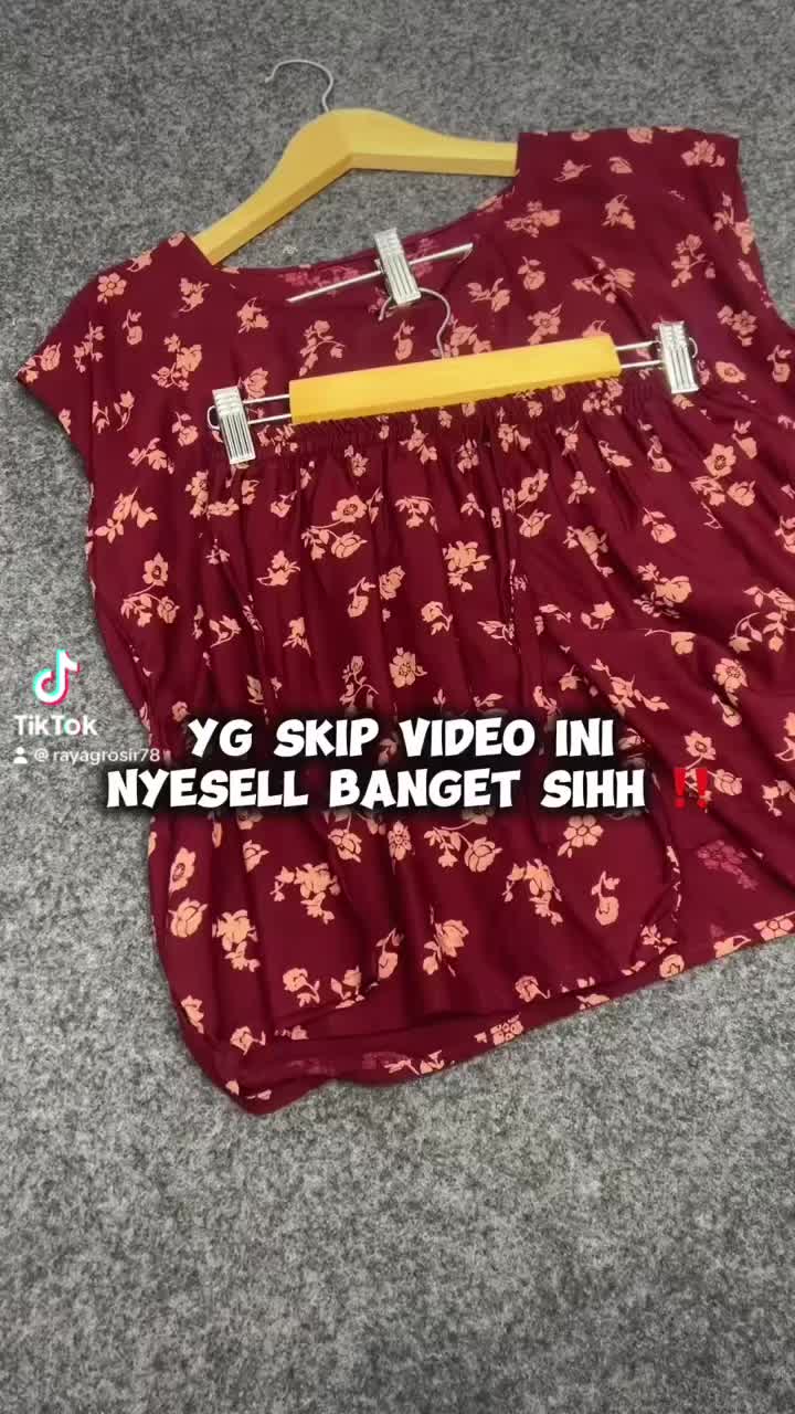 Setelan Baju Tidur Bahan Rayon Bali Wanita Celana Pendek Motif Piyama Dewasa