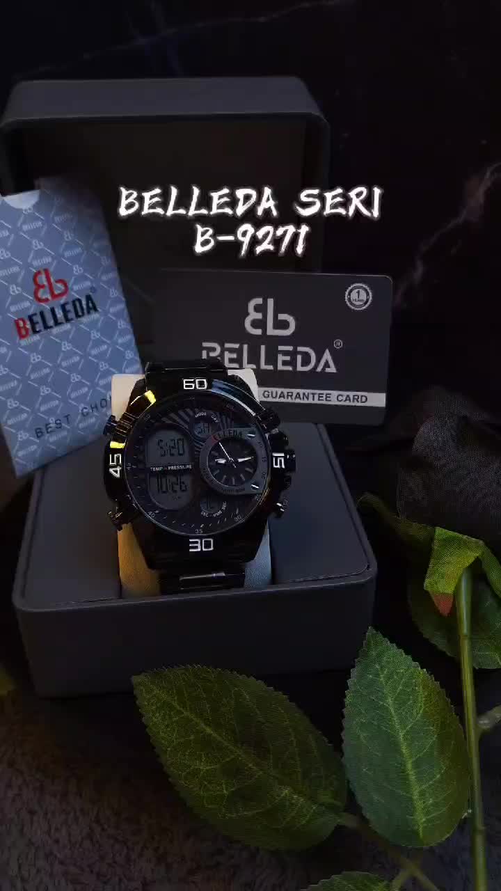 PROMO BELLEDA 9271 RANTAI Jam Tangan Pria Rantai Watch Digital Analog Rantai Casual
