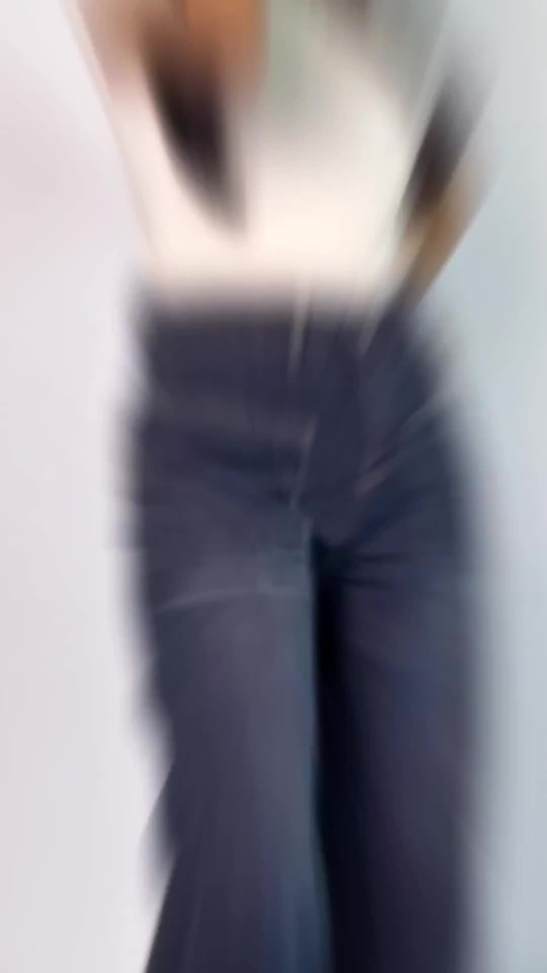 Elpants Langsung Kirim Celana Jeans Wanita Highwaist Kulot Jeans Saku Depan Retro Korean Style Loose Panjang Hitam