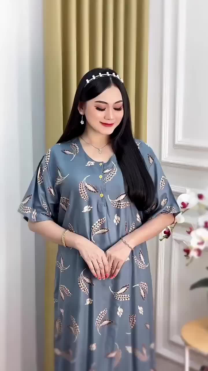 Daster Jumbo Anisa Rayon Busui Bumil Kekinian Kancing