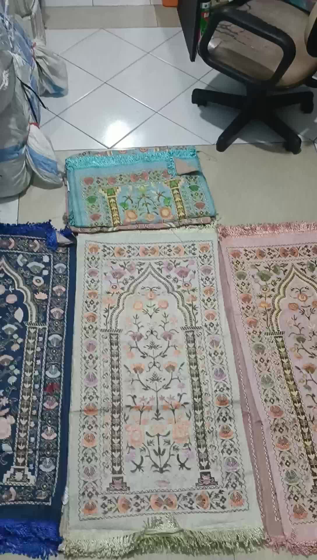 10pcs Sajadah Kepang Midi 50x105cm - Paket Grosir - Lembut - Tebal -  Haji - Umroh Turki Muslim mekkah arab   Motif masjid semua musim sholat