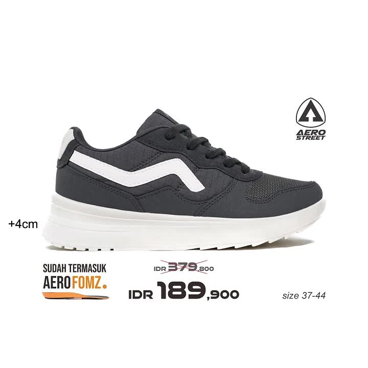 Aerosteet 37-44 Massive Evo Natural Abu Tua Emas - Sepatu Sneakers Casual