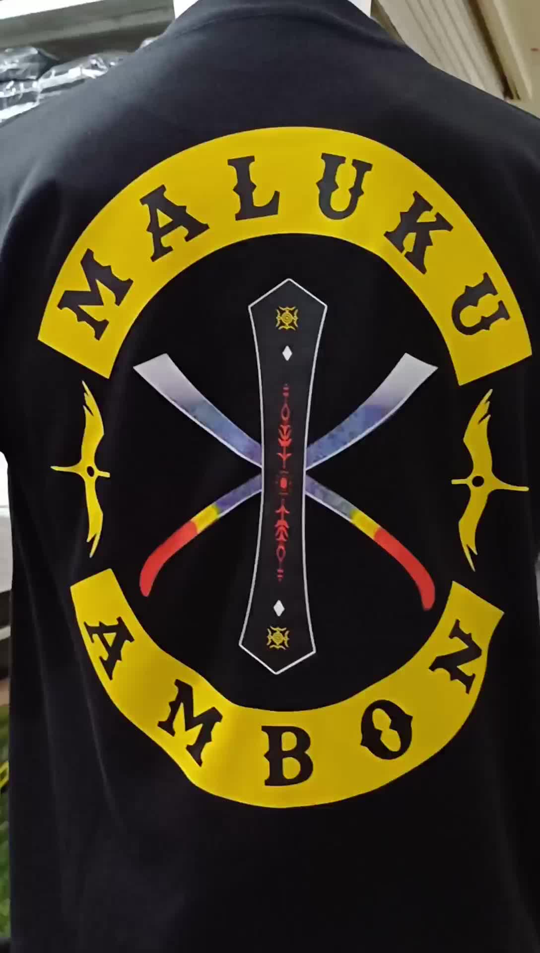 Kaos WALE Maluku Ambon Parang Salawaku   Katun Combed Pria Wanita Anak